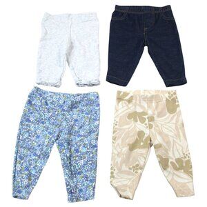 Lot of 4 Carter's Leggings Pants Baby Kids 3 Month Multi Floral Elastic Waist
